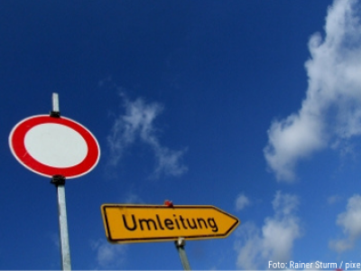 Sperrung an der Podbi bis Anfang April