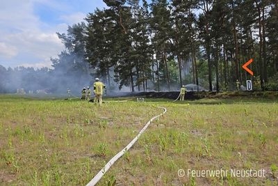 Waldbrandeinsatz auf dem Standortübungsplatz in Neustadt-Luttmersen
